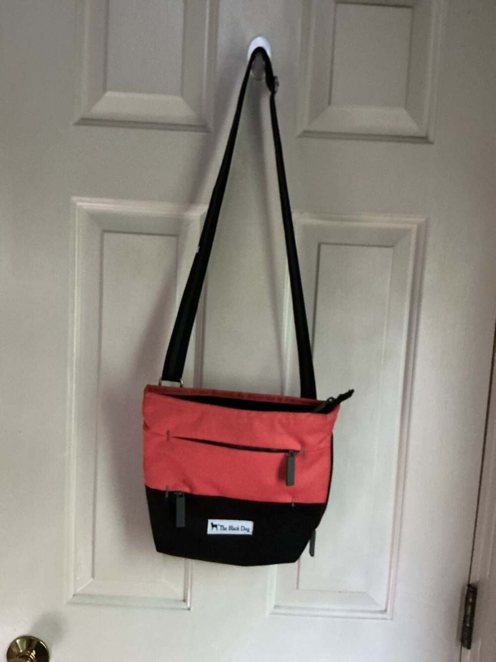 The Black Dog Two-Tone Red and Black Crossbody Shoulder Bag